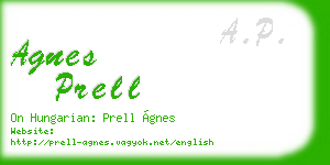 agnes prell business card
